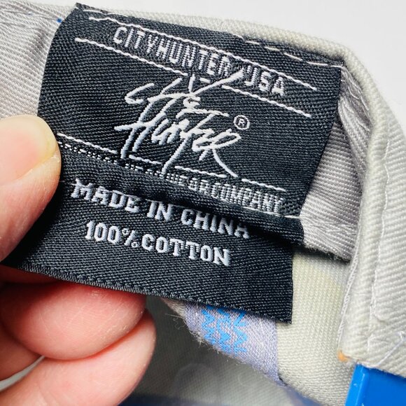 City Hunter USA Hat Gray & Blue Shark Adjustable Snapback Trucker Cap - Picture 3 of 11